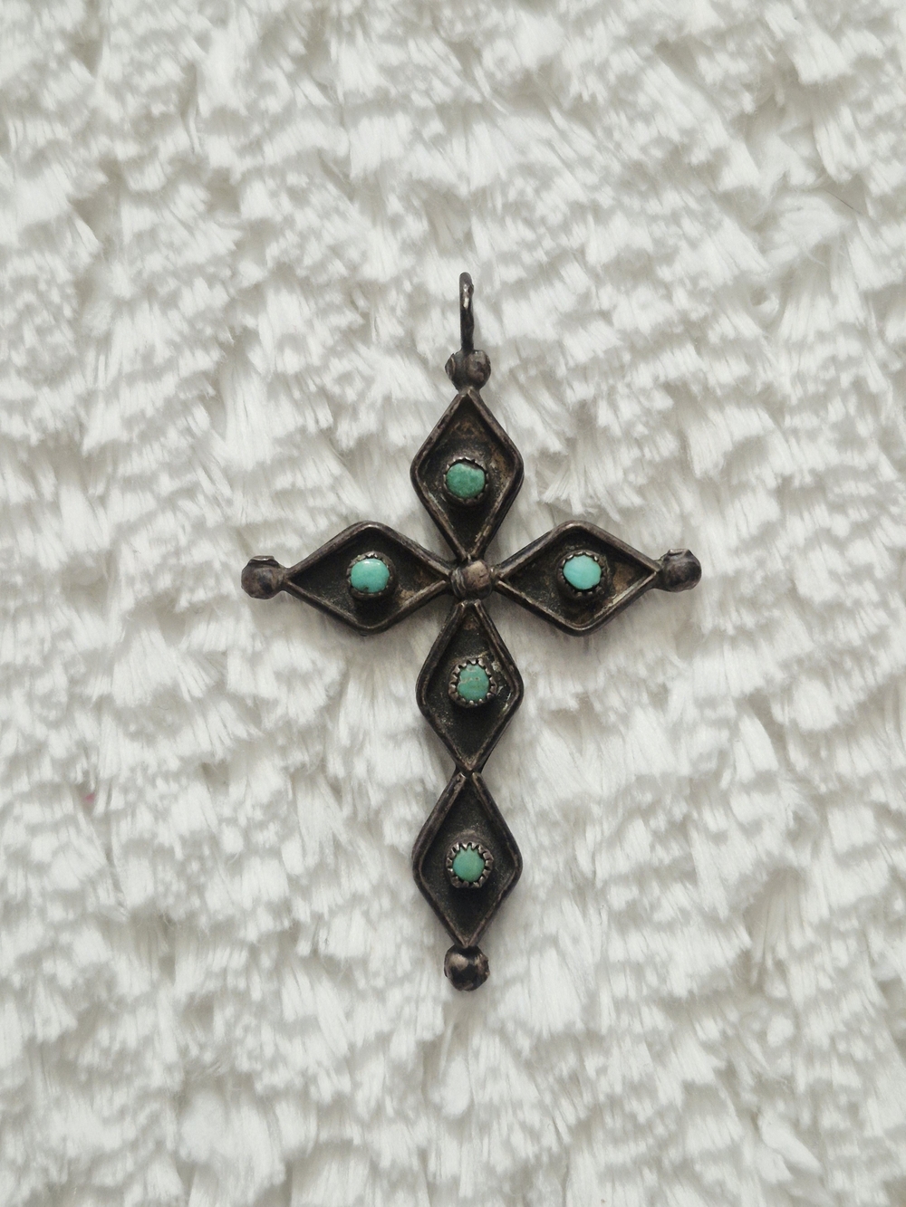 Vintage Sterling Silver Reversible Cross Pendant